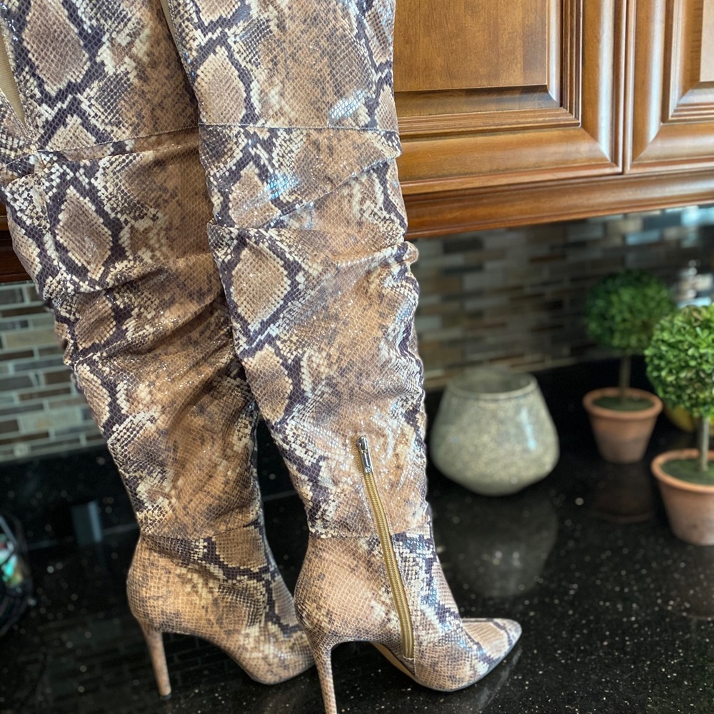 Jessica Simpson snake skin boots